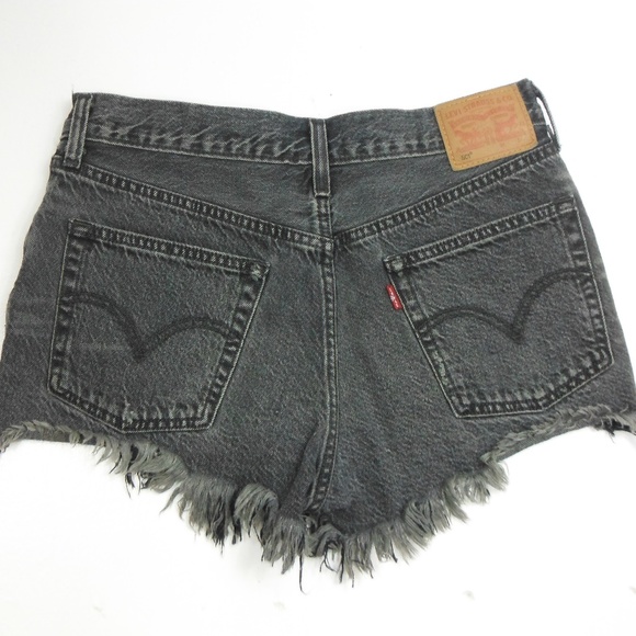 Levi's Pants - Levis 501 Black Denim High Waisted Cut Off Shorts